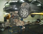 Как снять двигатель Audi с автомобиля